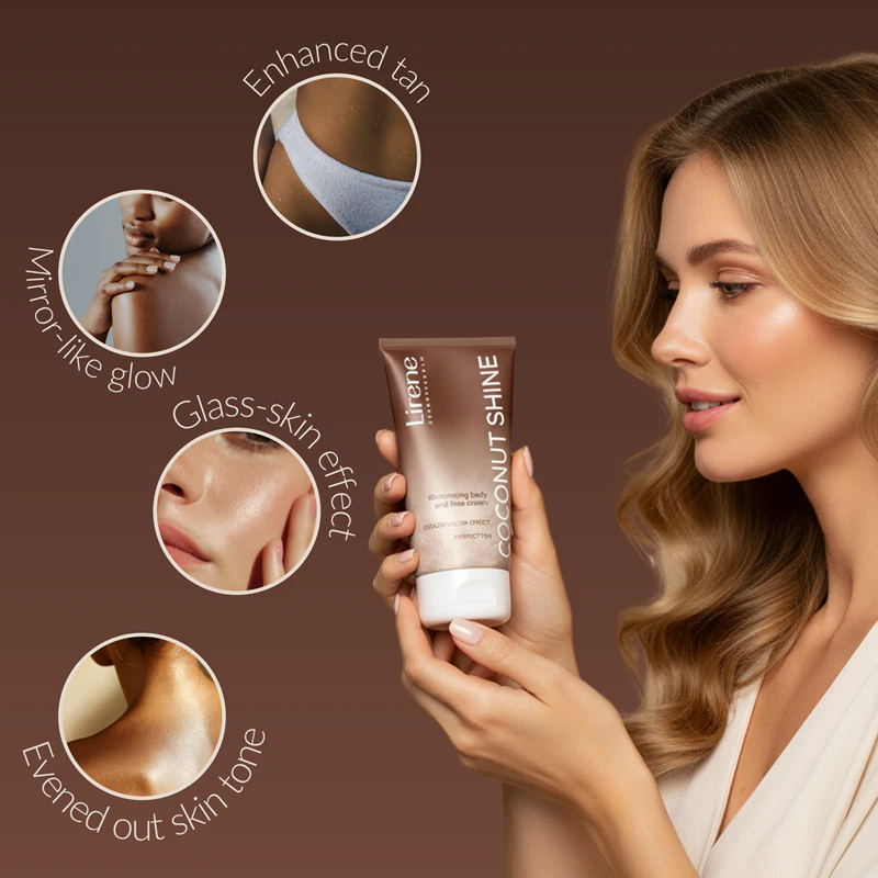 Rozjasňujúci krém Lirene Perfect Tan, ktorý zvýrazňuje opálenie