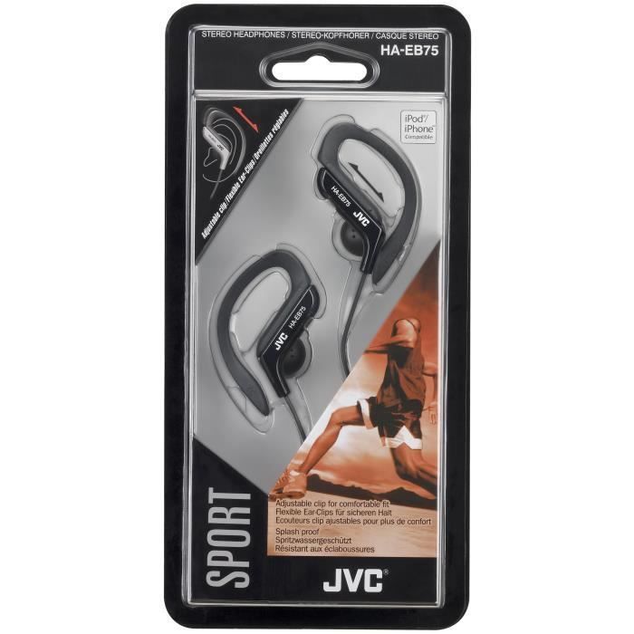 Auriculares deportivos con clip JVC HA-EB75-BE negros
