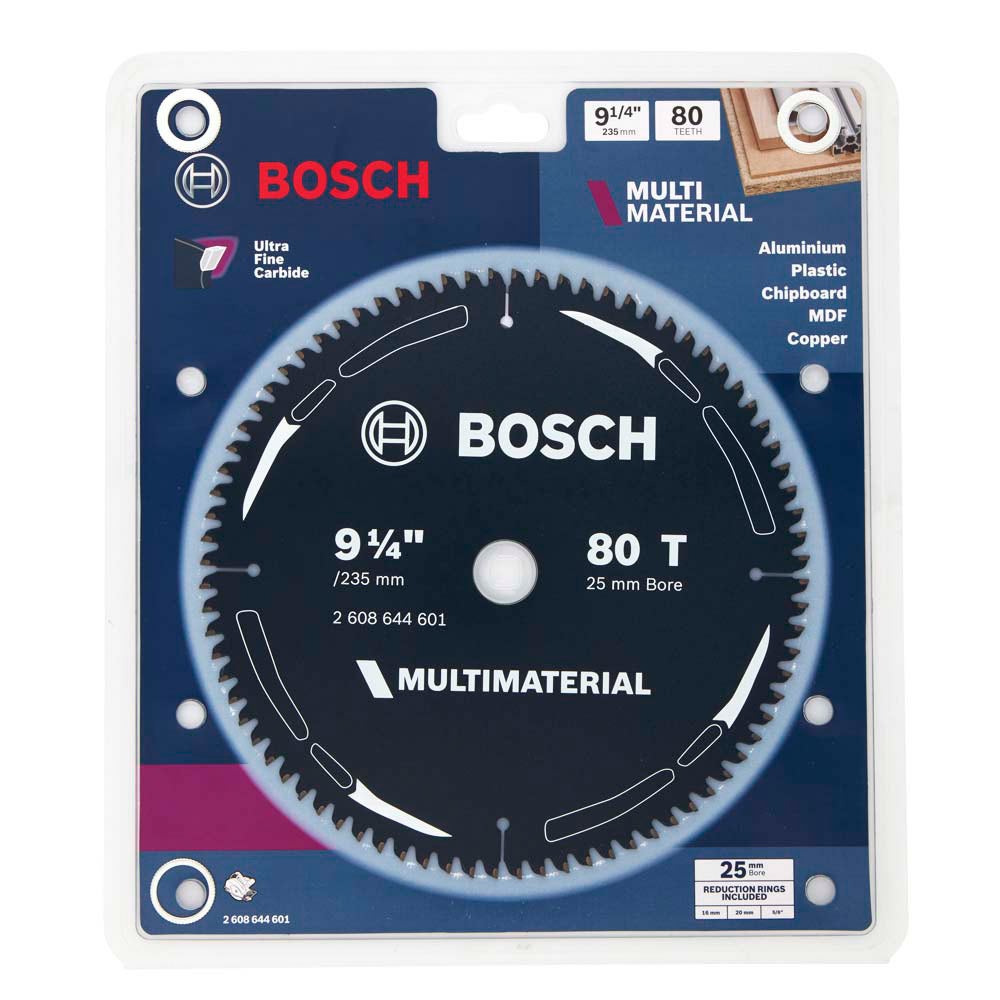 BOSCH 235 mm 80-tenners TCT multifunksjonskappeskive – MULTIMATERIAL