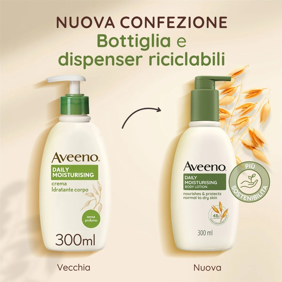 AVEENO Aveeno Crema Hidratante Diaria Sin Perfume 300 ml Piel Seca y Sensible