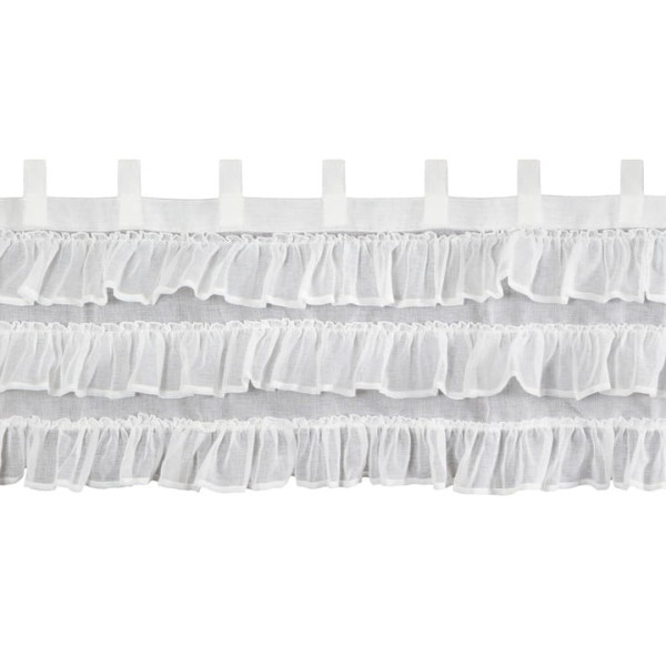 Zazdrostka lilia 45x150 cm biała z falbanami