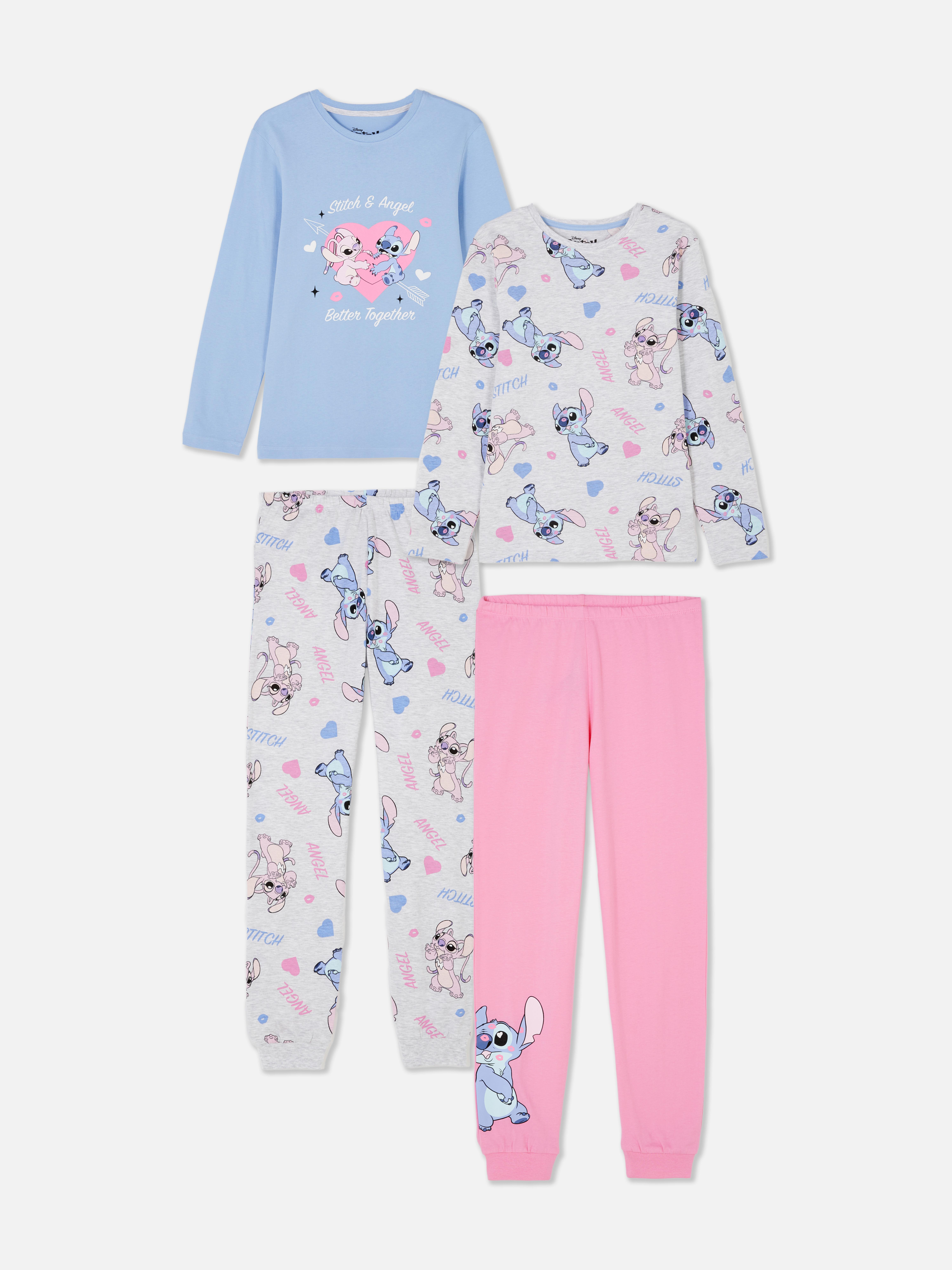 Pijamale Disney cu imprimeu Stitch, set de 2. Două pijamale lungi Disney cu modele unice de personaje.