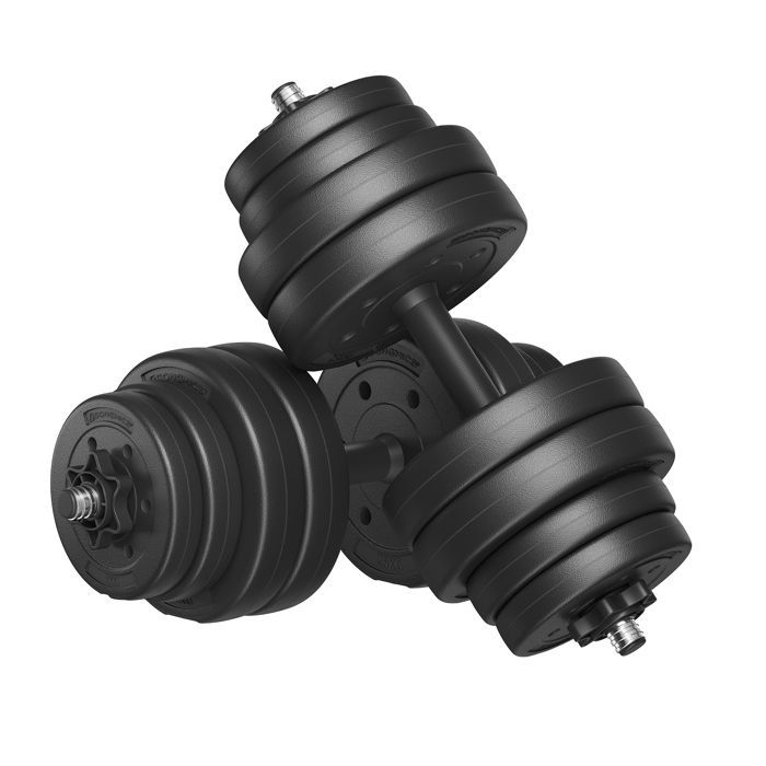 Mancuernas ajustables SONGMICS - 30 kg - Negras - Entrenamiento con pesas y levantamiento de pesas