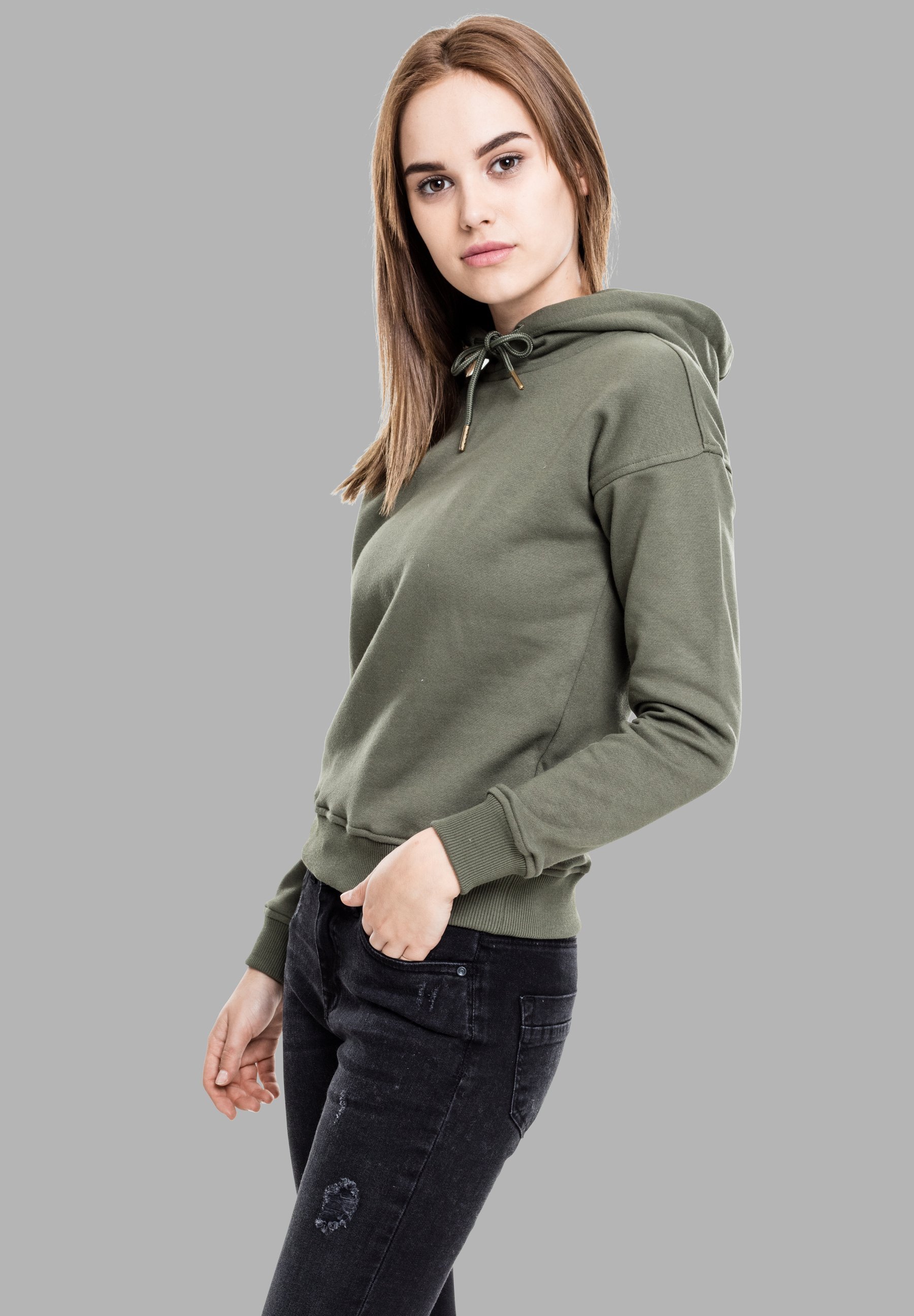 Urban Classics Hoodie - olijfgroen