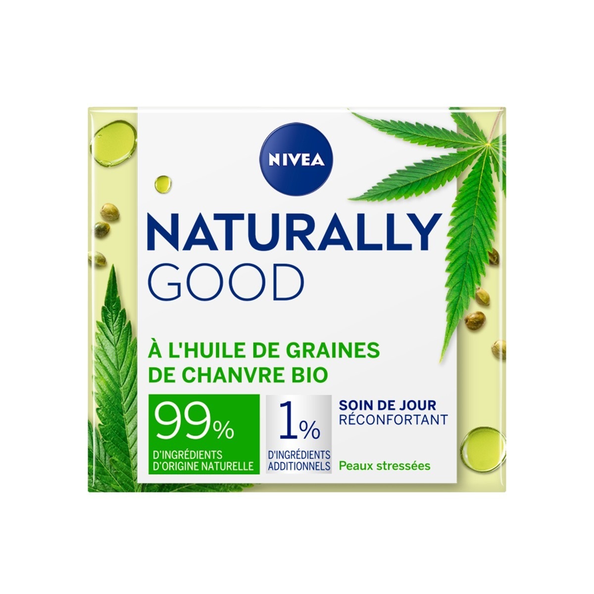 NIVEA Soin de jour hydratante Extrait d'Huile de Chanvre BIO