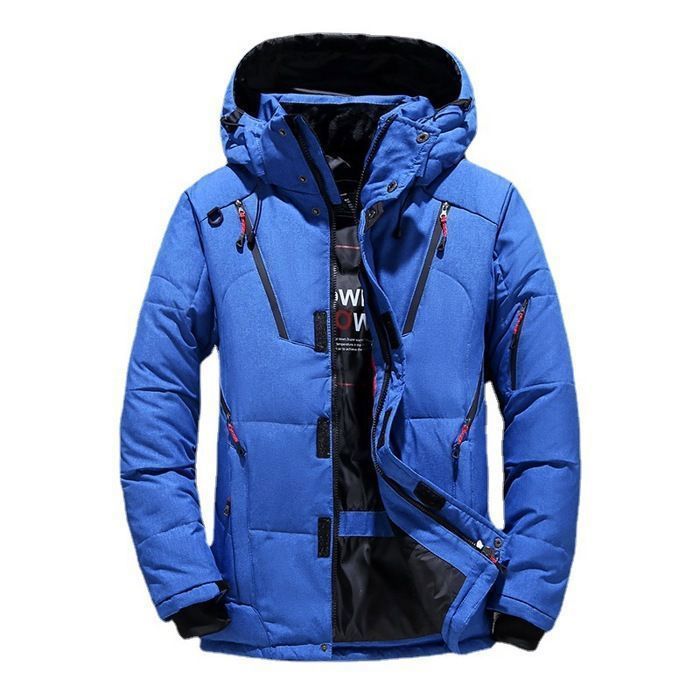 Chaqueta de plumas para hombre FUNMOON - Otoño/Invierno - Capa gruesa - Azul