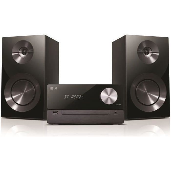 Sistema micro HiFi LG CM2460 - Reproductor de CD, USB, Bluetooth, radio FM - Negro