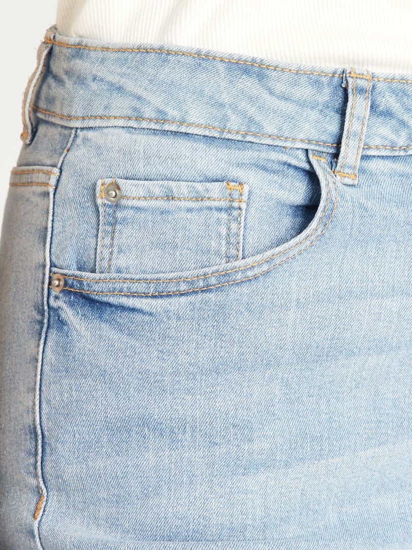 Calça jeans de corte reto - tamanho 32L - azul
