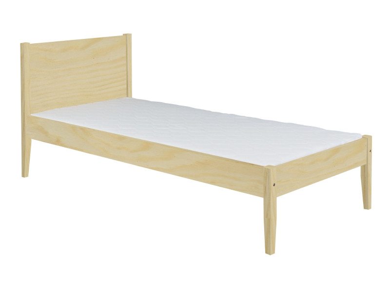 Łóżko 90x200 pojedyncze drewniane młodzieżowe Presto, kolor sosnowy