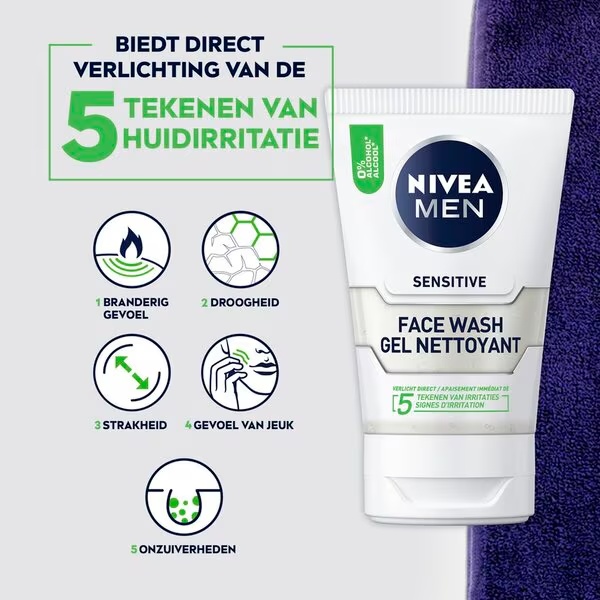 NIVEA Men Sensitive sejas mazgāšanas līdzeklis 100 ml