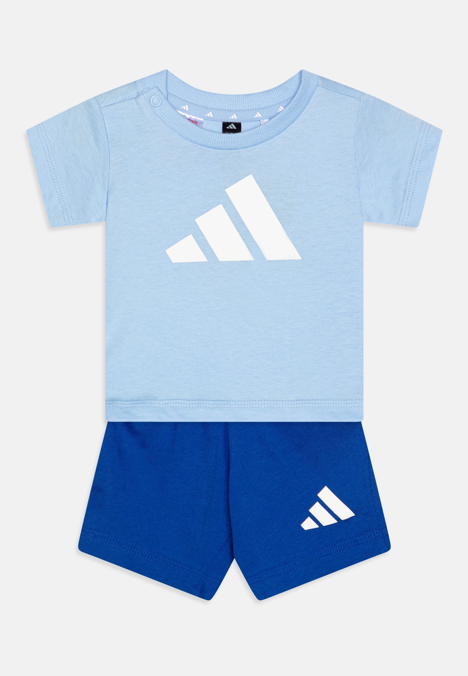Completo unisex per neonati adidas Performance ESSENTIALS - Pantaloncini sportivi - blu fluorescente/bianco