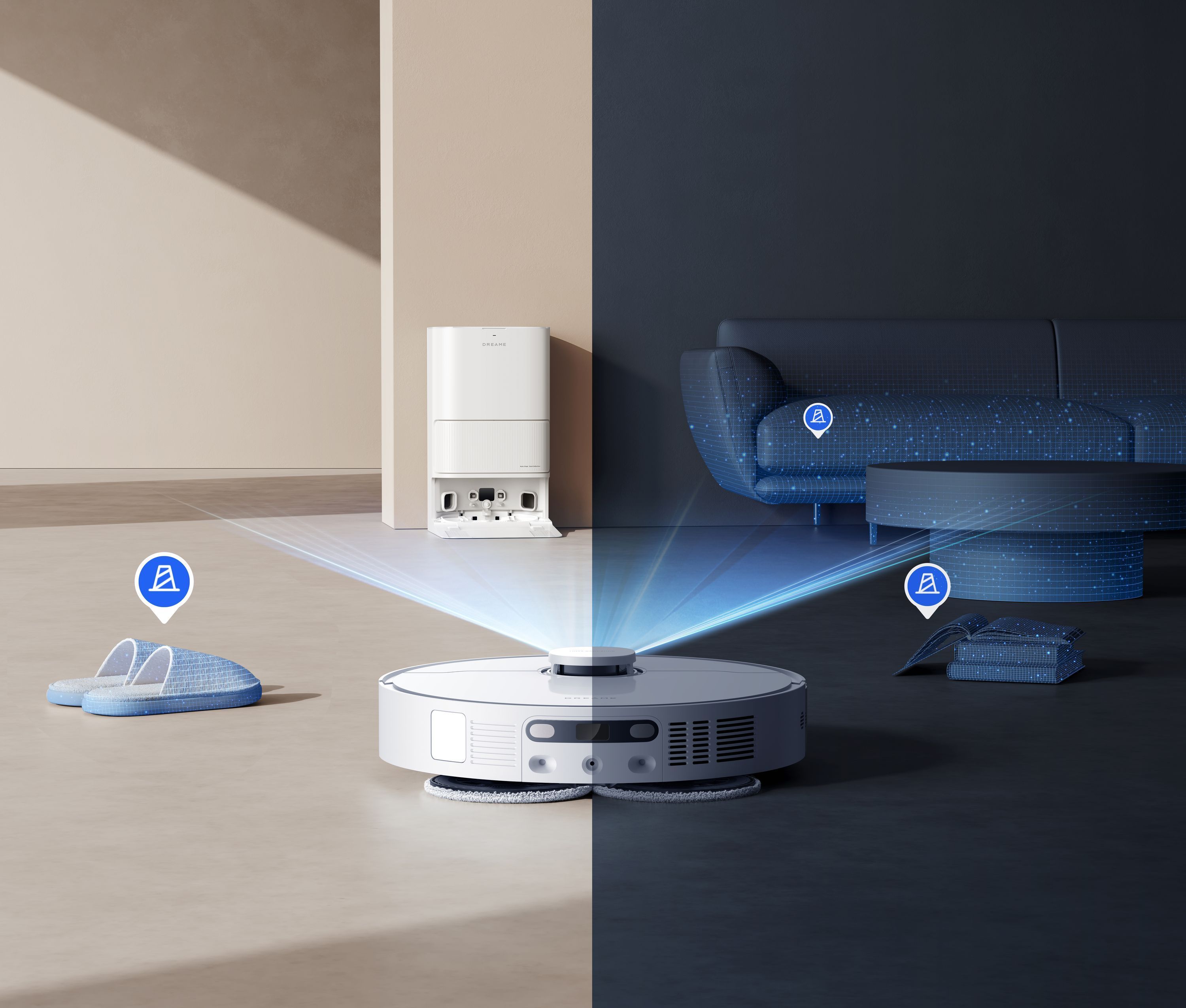 DREAME D20 Ultra - Robot aspirador y fregador - 13000 Pa - Tecnología Smart Pathfinder - Mapeo 3D