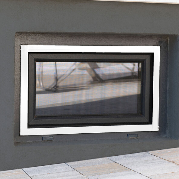 Rodent protection window, 100 x 60 cm, white