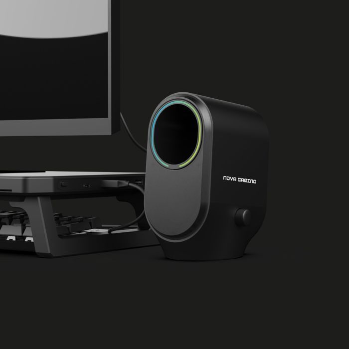 Enceintes bluetooth gaming - NOVA GAMING - Cygnus - LED RGB - Noir
