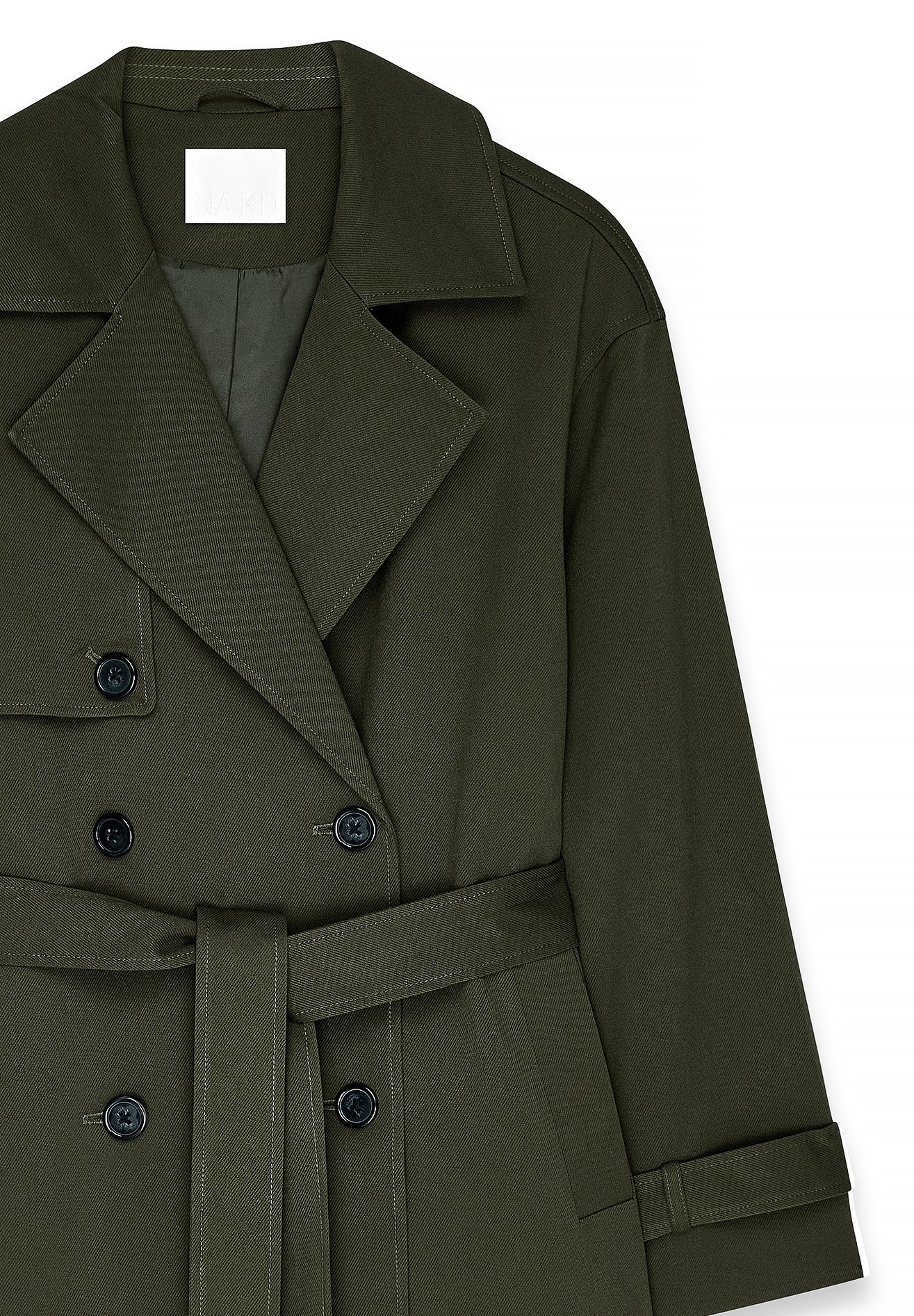 NA-KD BELTED - Trenchcoat - khaki