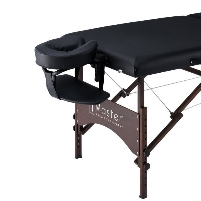 Master Massage 71cm Argo opklapbare massagetafel - zwart