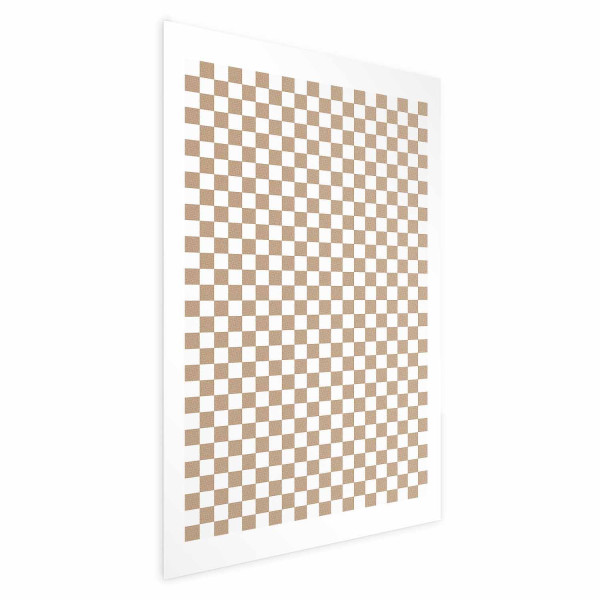 Plakat Brązowa geometria 21x30 cm