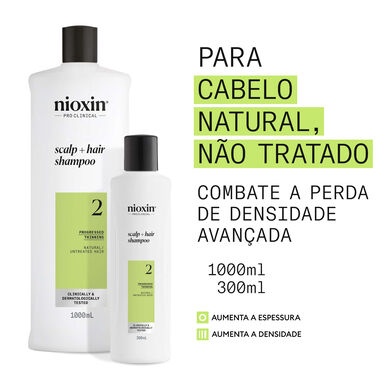 Nioxin Professionals Shampoo Hodebunn 2 Naturlig ubehandlet hår Lyst Coffret Hair Shampoo Naturlig hår 1000 ml 1000 ml