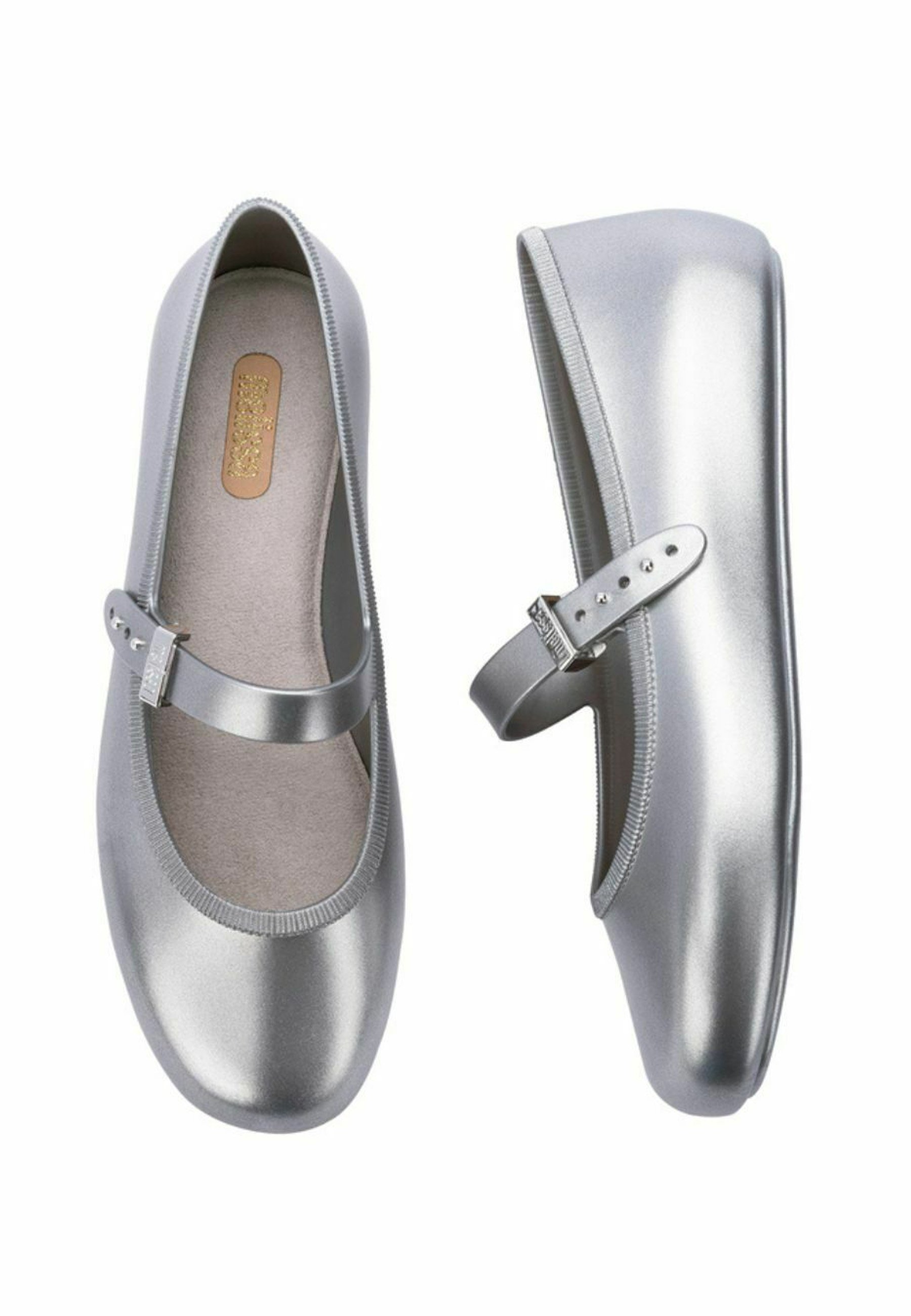 Melissa SOFT - Ballerina's met enkelbandje - zilver