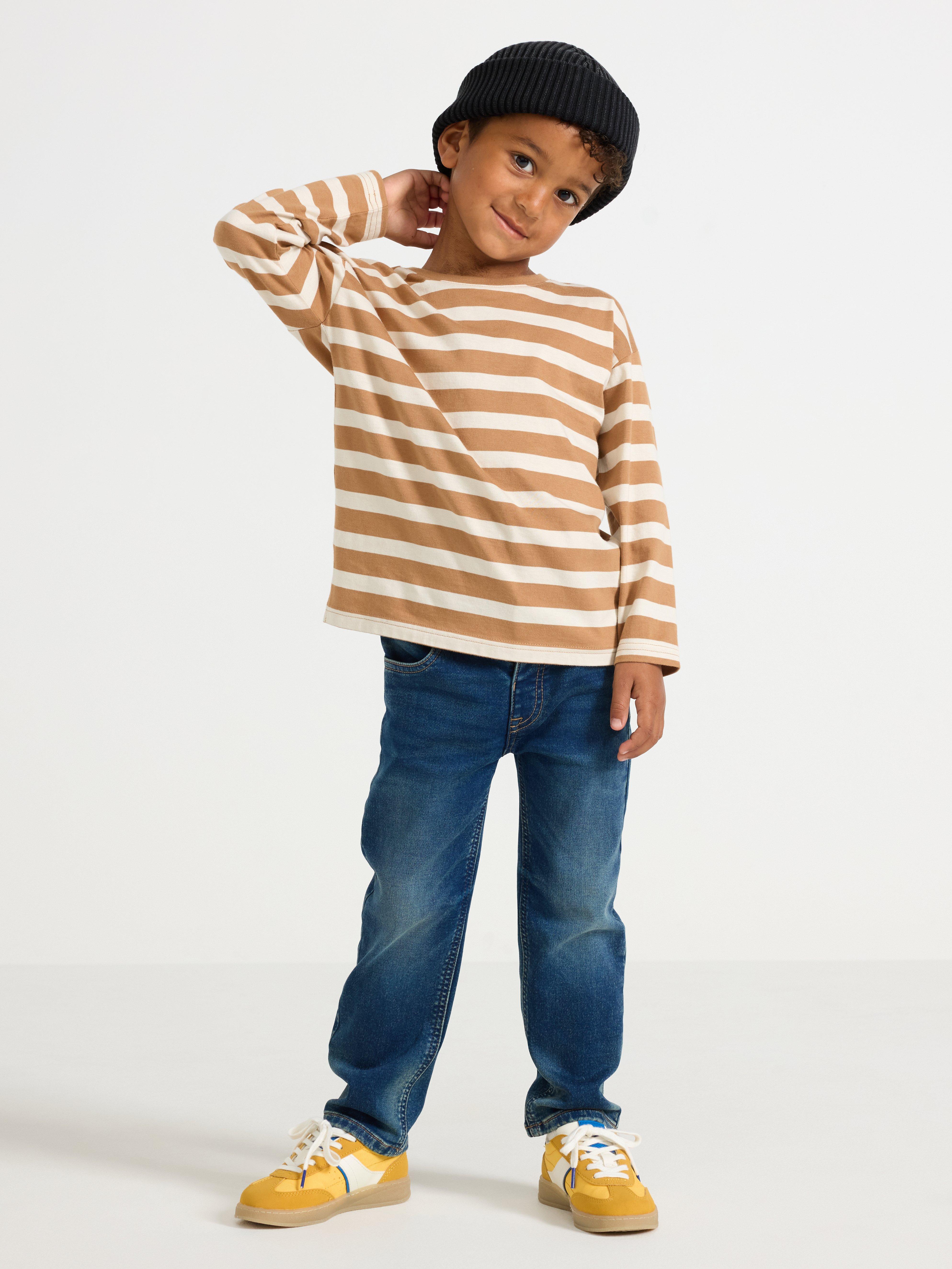 Langermet topp Mørk Dusty Beige