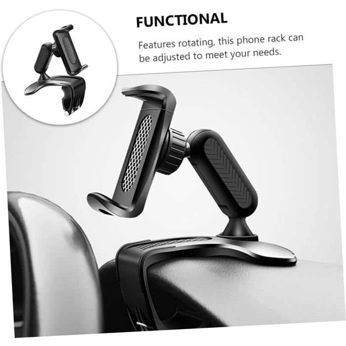 Universal Car Phone Holder - ULISEM - 360° Rotating - Reinforced Suction Cup - One-Hand Installation
