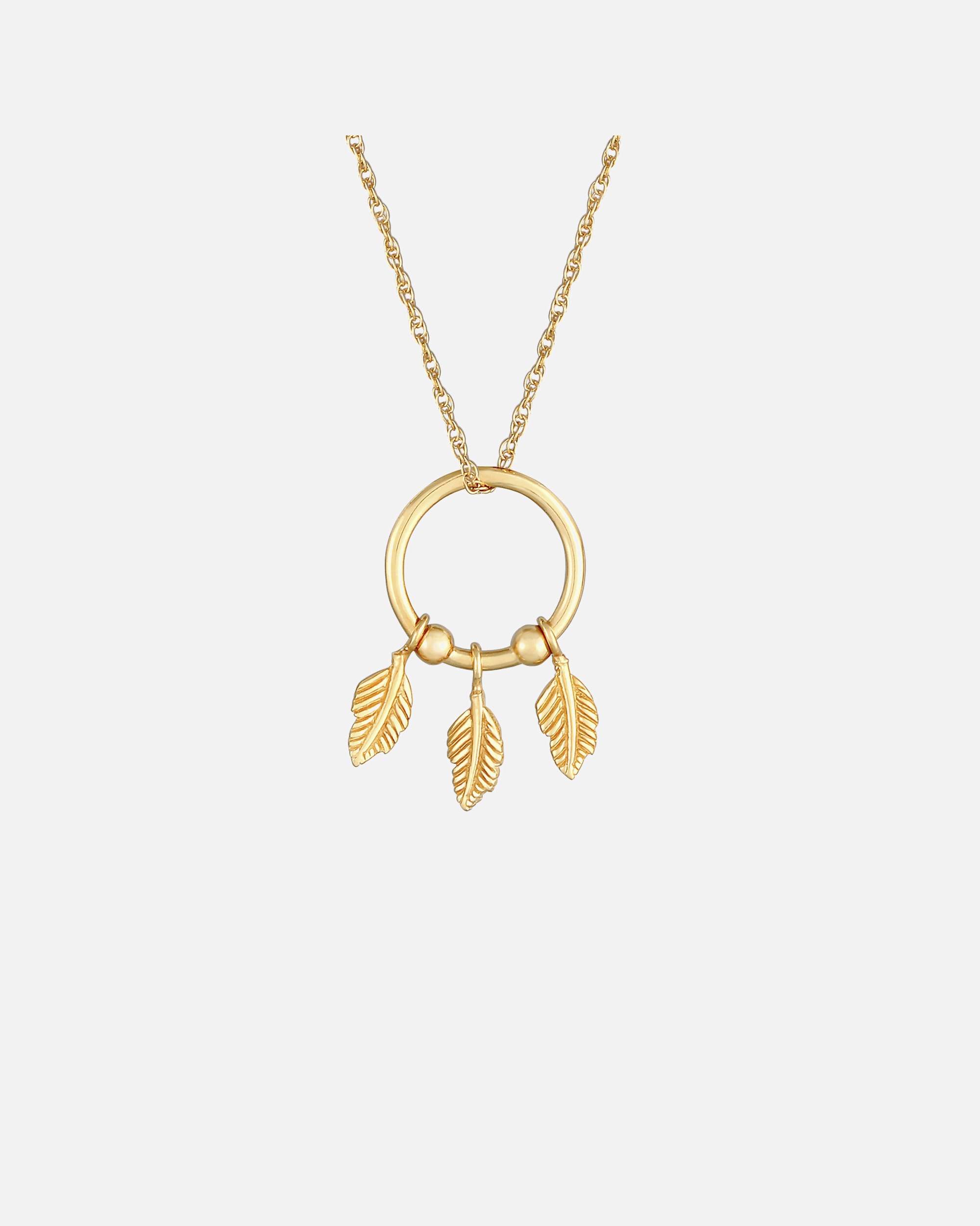 Elli Pendentif Plume Femme Boho Hippie Tendance Eté en Argent Sterling 925 Plaqué Or