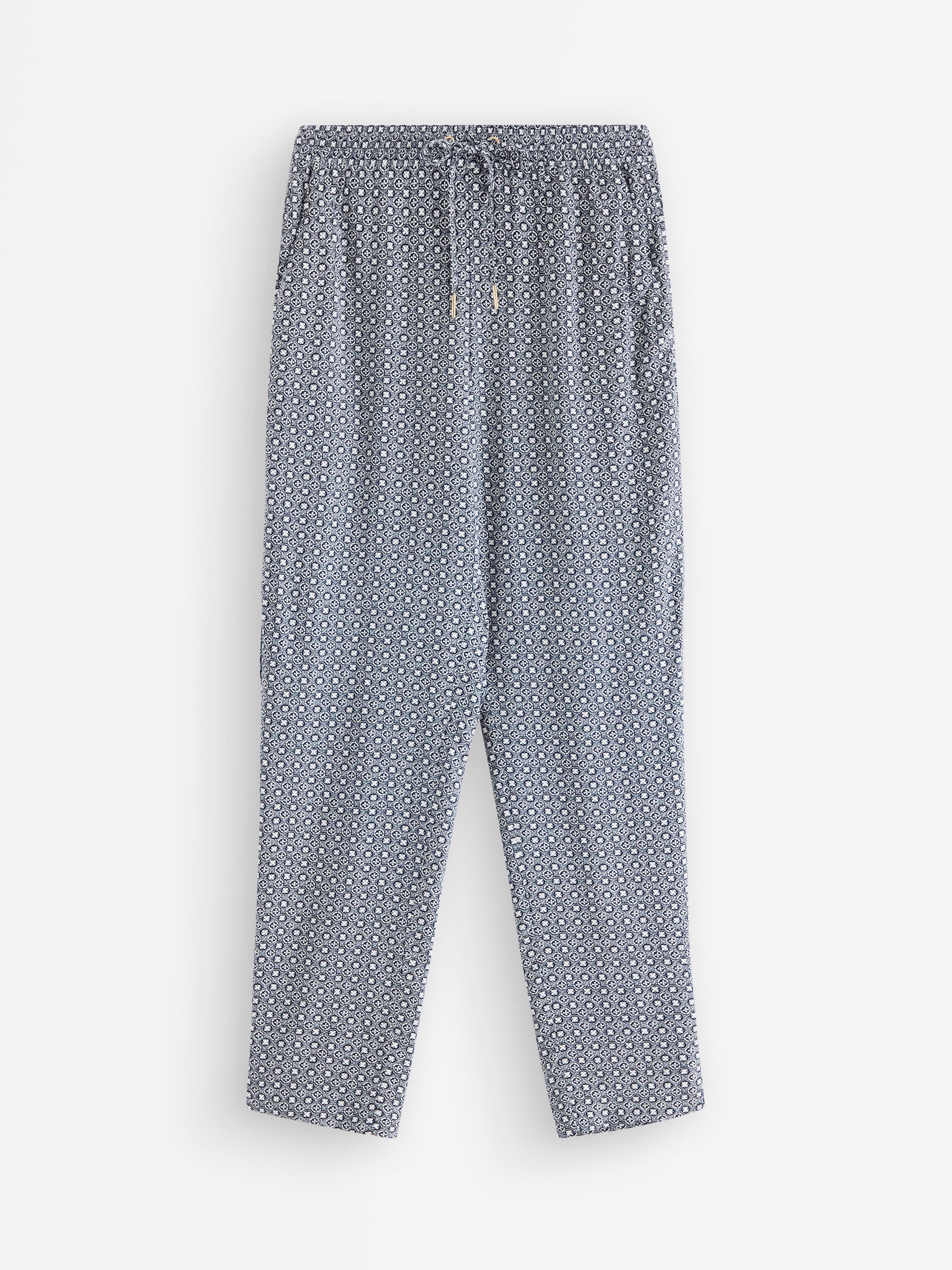 Calça cropped afunilada AVA azul marinho escuro