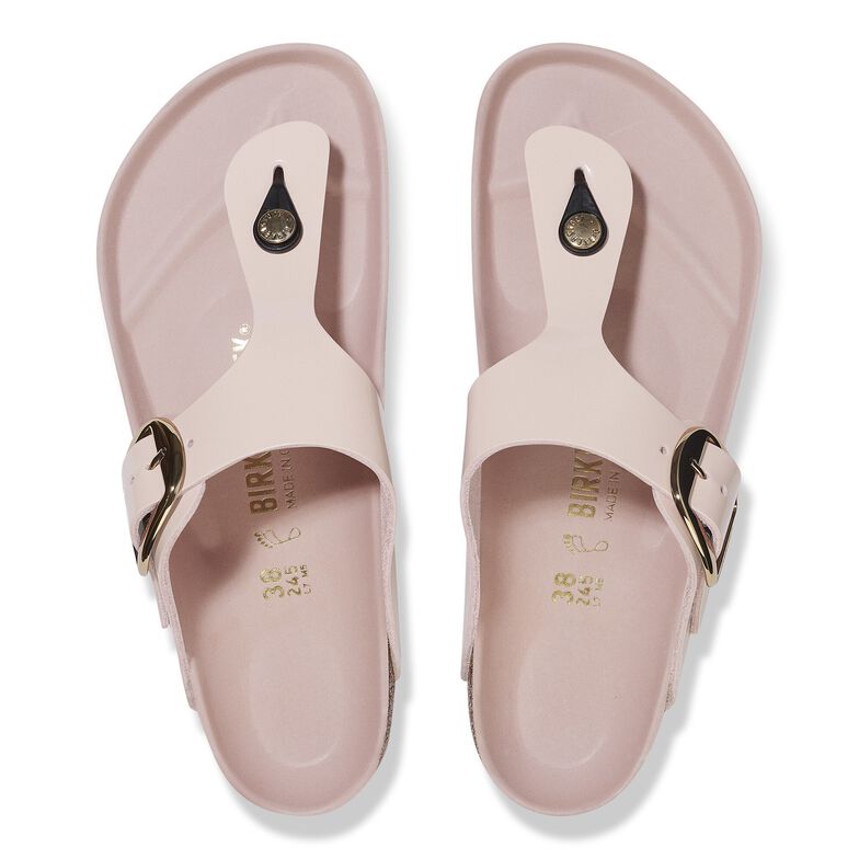 Gizeh Big Buckle Pelle naturale vernice - High-Shine Light Rose High-Shine Light Rose