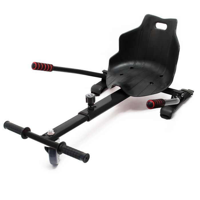 Asiento para patinete de equilibrio Wiltec – Negro – Capacidad máxima de 120 kg – Con ruedas y manillar – Ajustable para adultos y niños – S