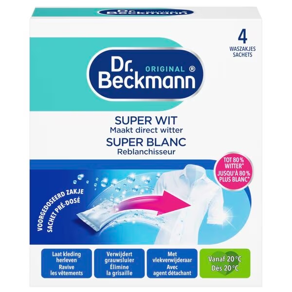 Dr. Beckmann Super White intensīvais balinātājs<br>4 x 40 g