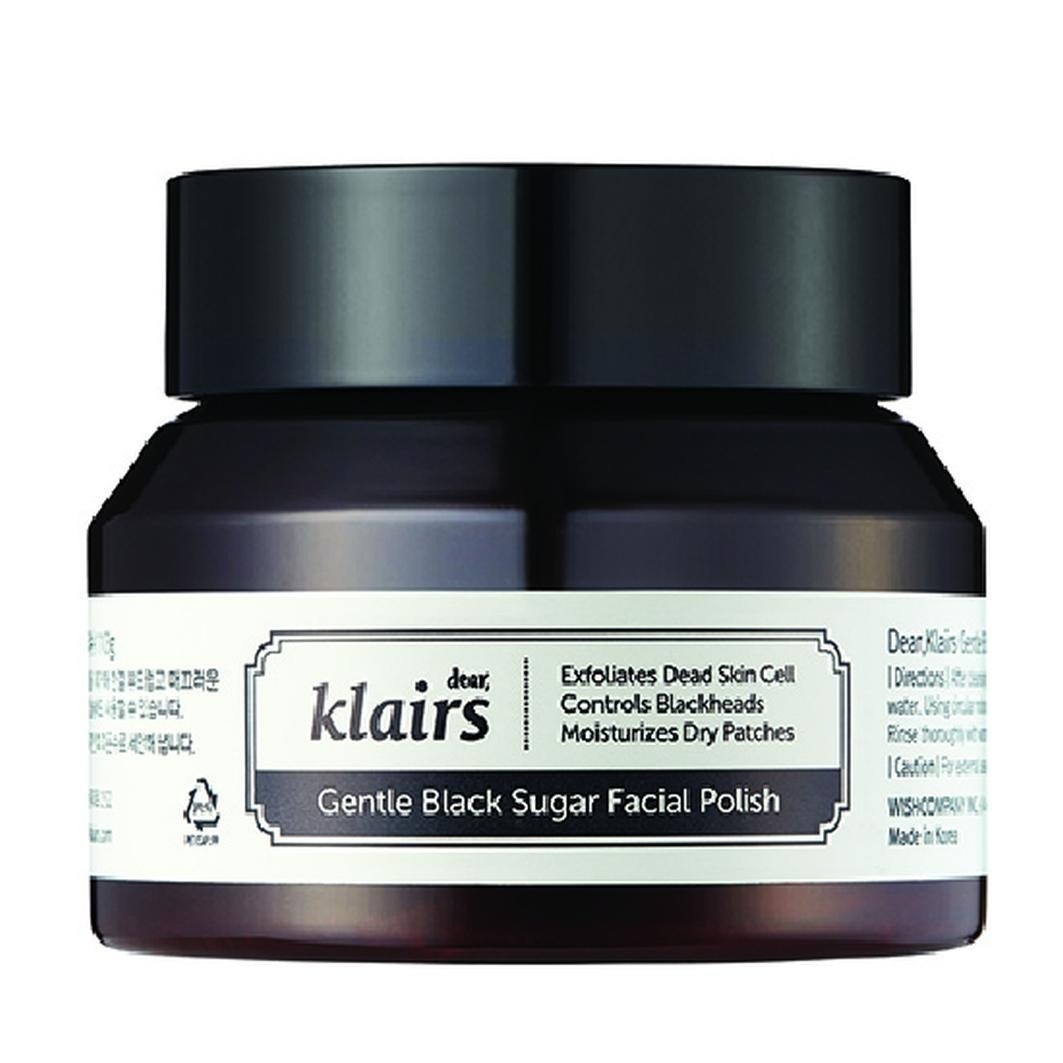 Dear Klairs sejas skrubis ar maigu melnā cukura sejas pulēšanas līdzekli - 110 g