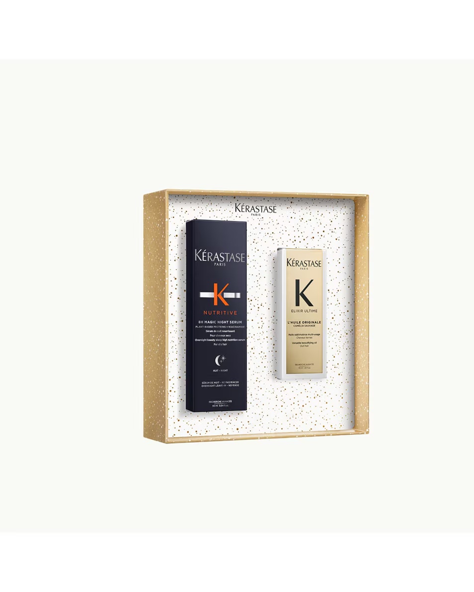KÉRASTASE Nutritive & Elixir Ultime riboto leidimo aliejus ir naktinis serumas visiems plaukų tipams