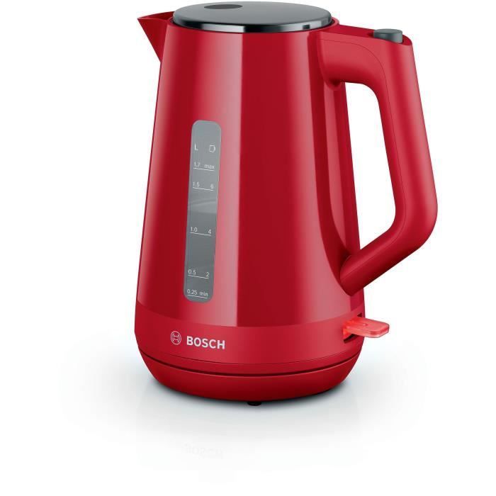 Bollitore BOSCH TWK1M124 MyMoment - Rosso - Capacità 1,7 l - Base girevole a 360° - Filtro anticalcare