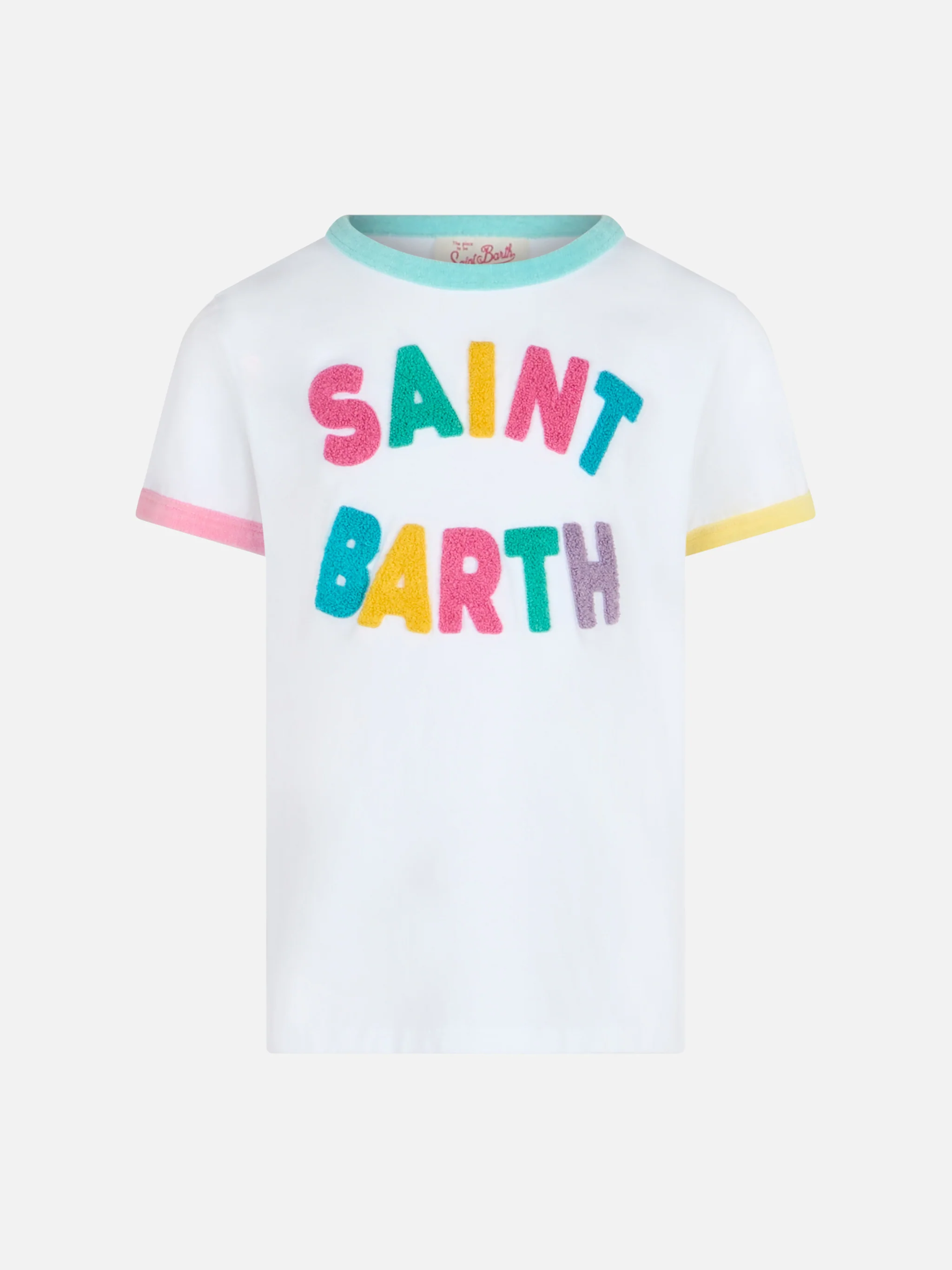 Elly meisjes T-shirt met ronde hals van katoenen jersey met Saint-patch