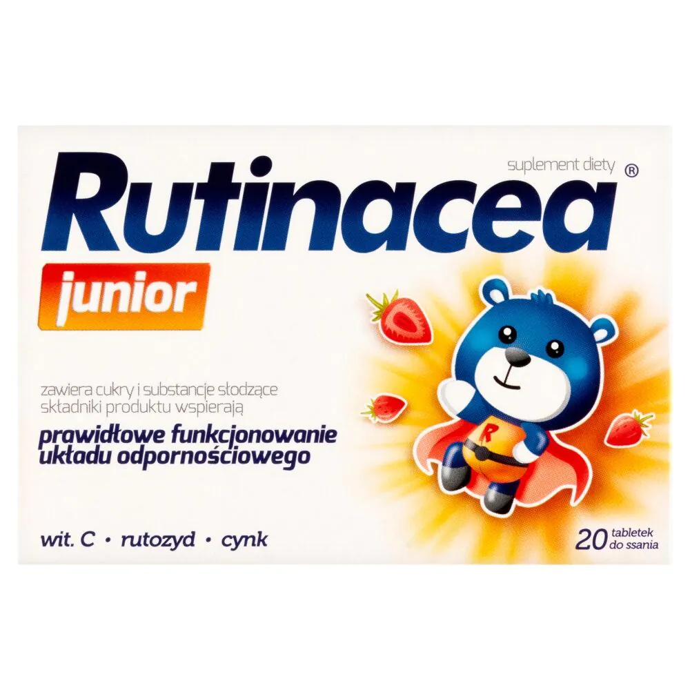 Rutinacea Junior, Wsparcie odporności dla dzieci od 3. roku życia, Tabletki do ssania