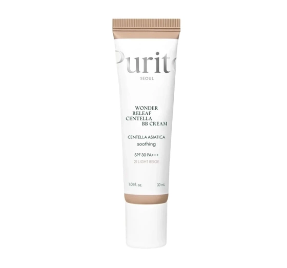 Purito Wonder Releaf Centella SPF30 PA    krem BB z wąkrotą azjatycką 21 Light Beige 30ml