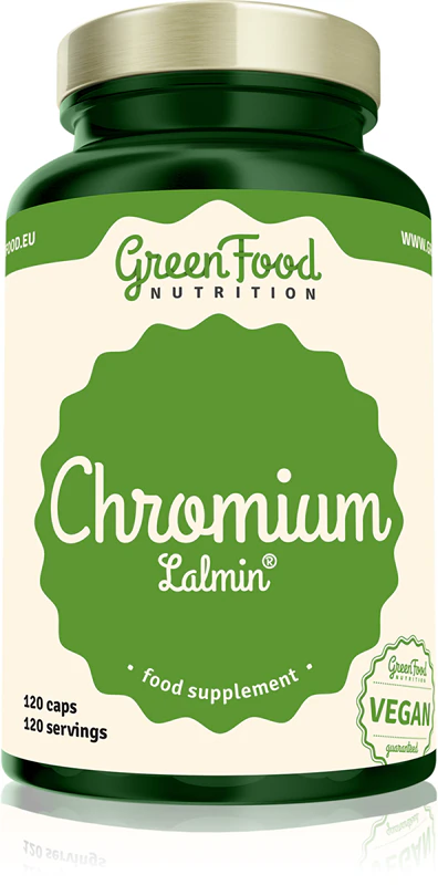 Kapsuly s výživovým doplnkom GreenFood Nutrition Chromium Lalmin® s minerálmi