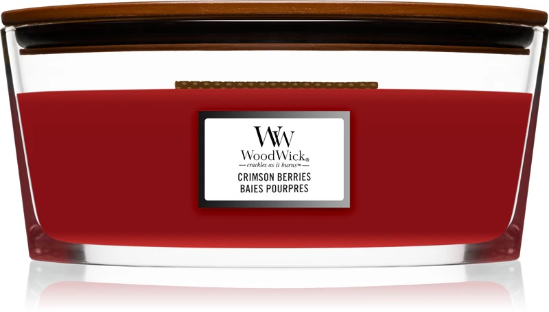 Мирисна свећа Woodwick Crimson Berries са дрвеним фитиљем