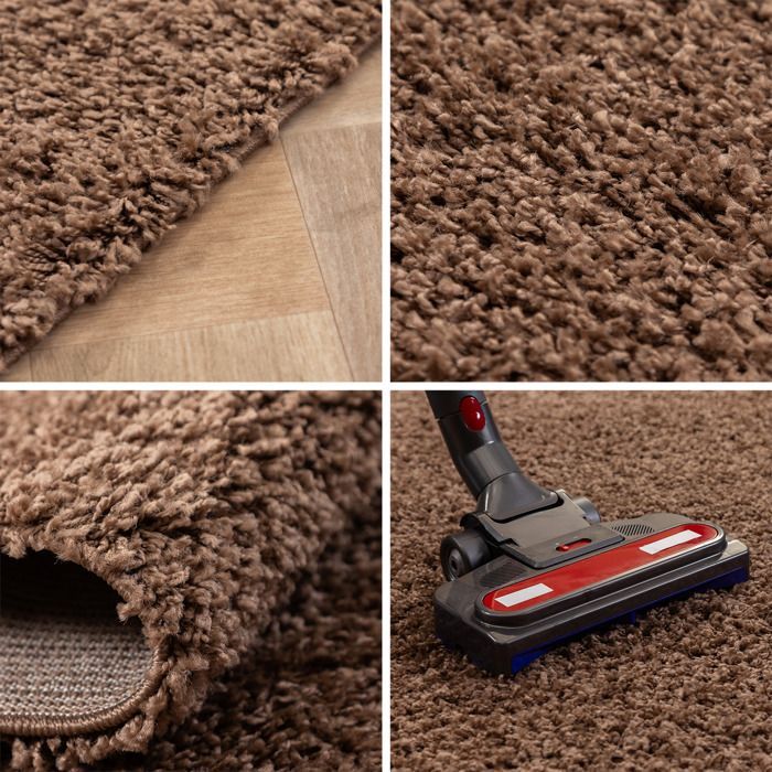 Alfombra de pelo largo para salón - Mylan - Moca - 240 x 340 cm - 100 % polipropileno - CARPETTEX