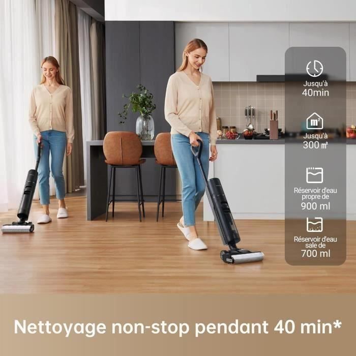 DREAME H13 Pro - Nat- en droogstofzuiger - Wassen op 60°C - 30 minuten heteluchtdrogen - Dubbele rotatie, automatische reiniging - LED-borstel