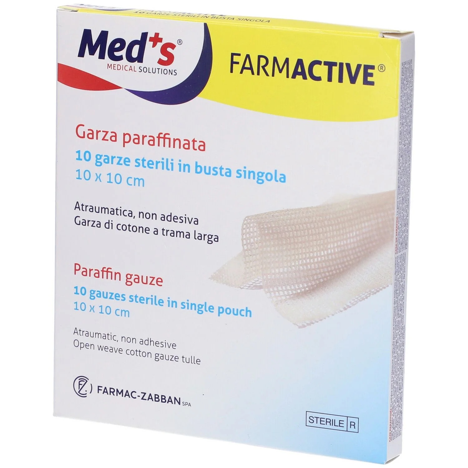FARMAC-ZABBAN Farmactive gaas 10x10cm 10 stuks