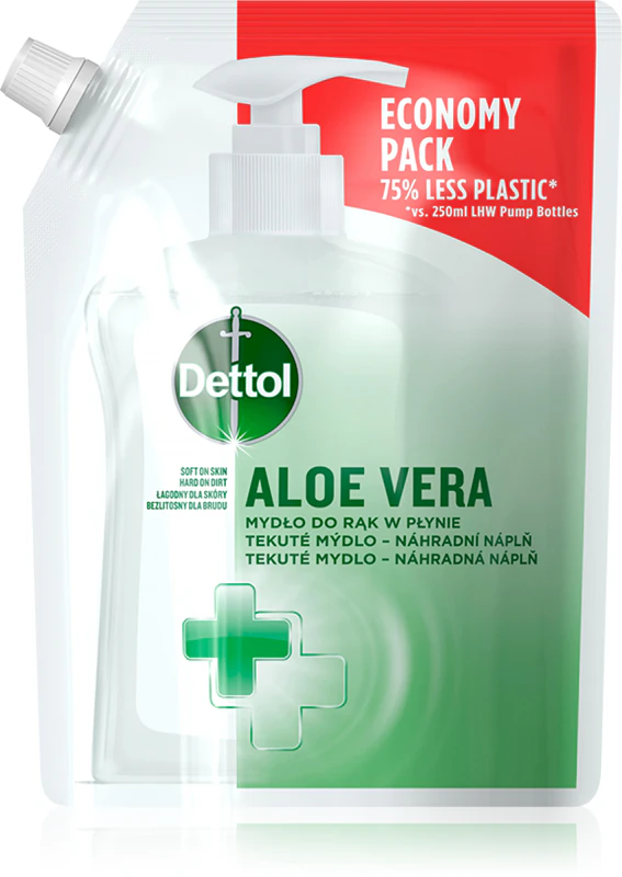 Refil de Sabonete Líquido Dettol Soft on Skin com Aloe Vera