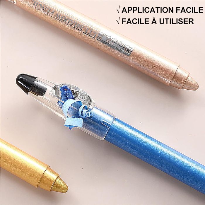 Set de sombras de ojos en barra, 12 lápices delineadores de ojos con purpurina de colores, maquillaje de ojos de larga duración y resistente al agua.