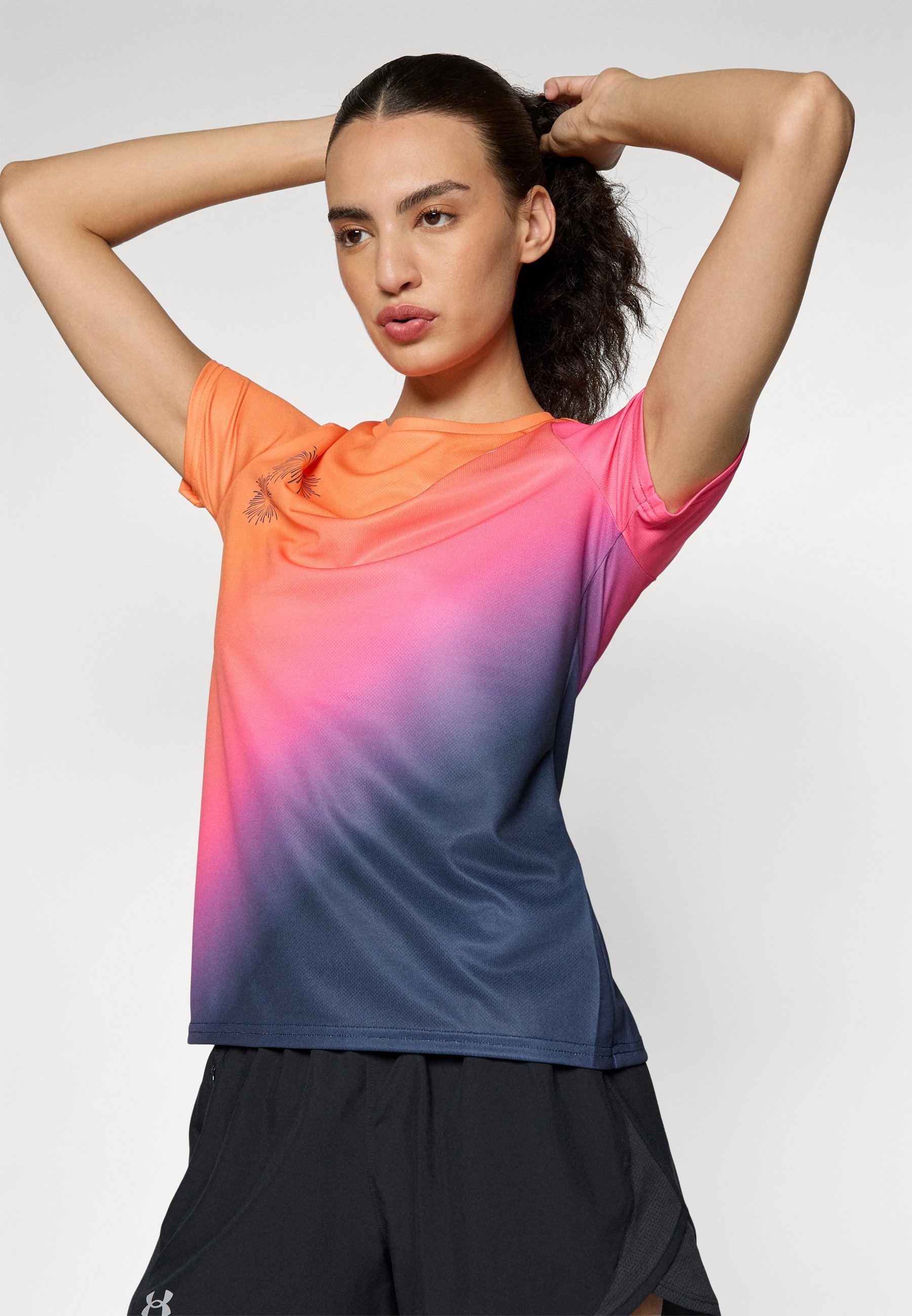 Mizuno SUMMER PACK T-shirt - Sportief T-shirt - zwart/blauw/oranje