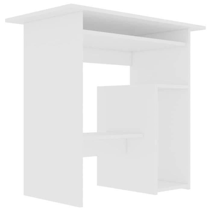 Escritorio blanco de aglomerado de 80 x 45 x 74 cm