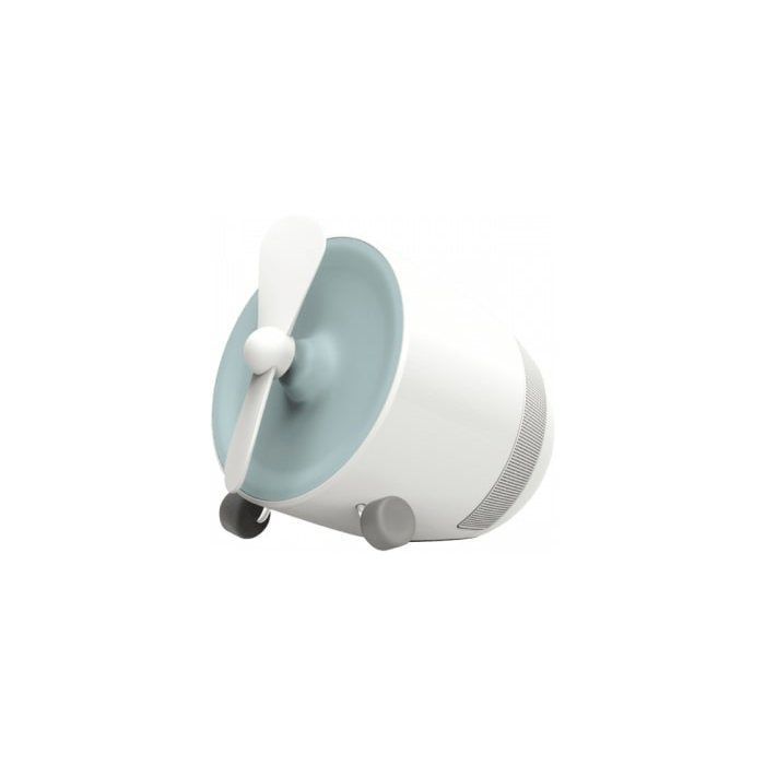 POUT EARS1 Draagbare Bluetooth-luidspreker met miniventilator, draadloos, lange batterijduur, blauw