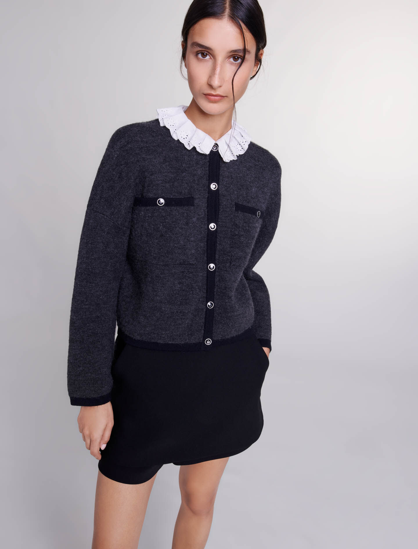 Cardigan tricotat - Gri