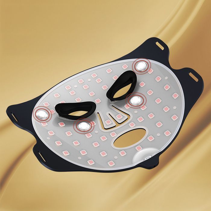 DAM LED-Lichttherapie-Gesichtsmaske, Hautverjüngung durch photonische Vibration. Mit 4 Anwendungsmodi.