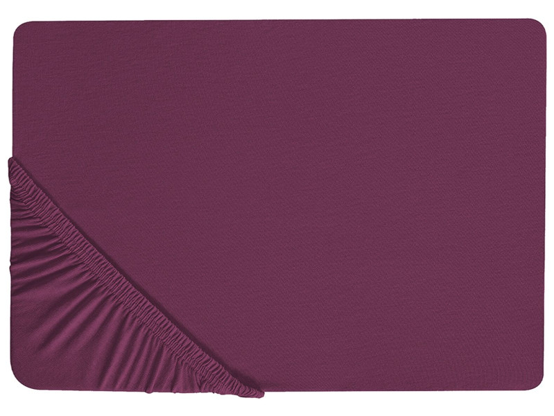 Bawełniane prześcieradło 160x200 cm burgundowe