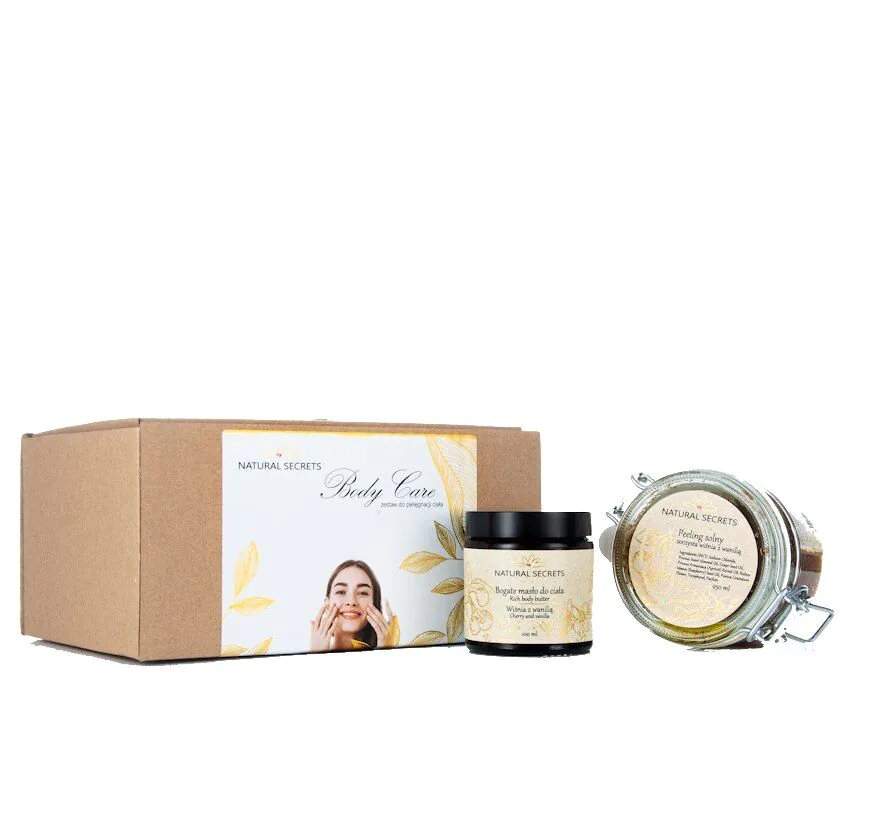 Natural Secrets Zestaw Wiśnia i Wanilia (Peeling + Masło do ciała )